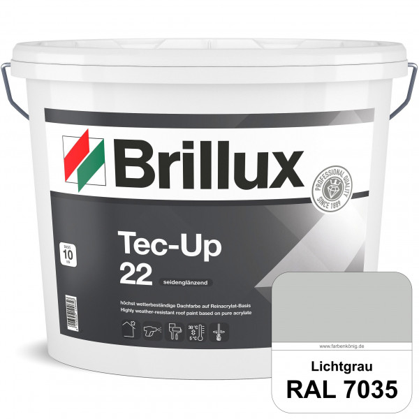 Tec-Up 22 (RAL 7035 Lichtgrau) Höchst wetterbeständige Dachfarbe auf Reinacrylat-Basis