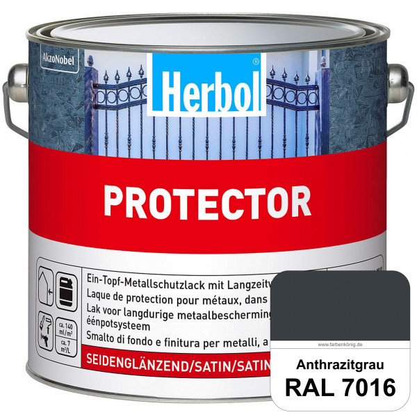 Protector (RAL 7016 Anthrazitgrau) Seidenglänzende Spezialbeschichtung für Eisen- und NE-Metalle (au
