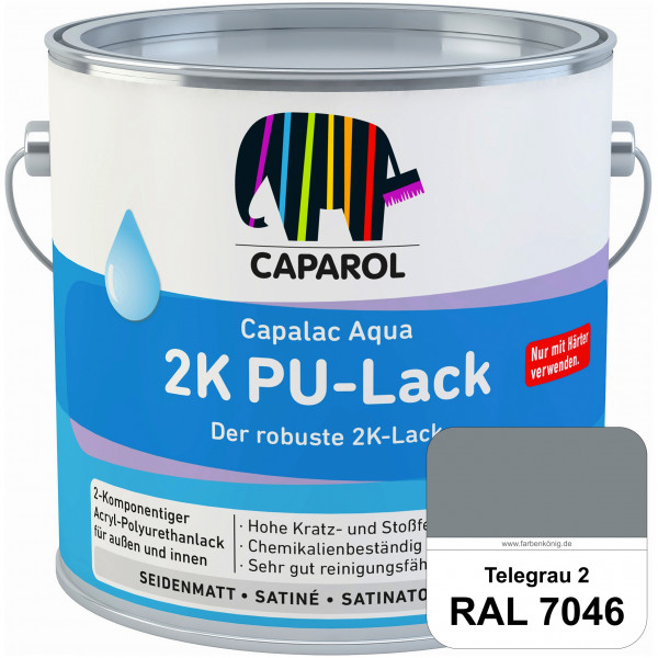 Capalac Aqua 2K PU-Lack (RAL 7046 Telegrau 2) chemisch und mechanisch widerstandsfähige Lackierungen