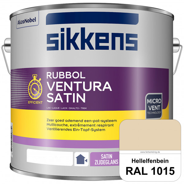 Rubbol Ventura Satin (RAL 1015 Hellelfenbein) Seidenglanzlack (lösemittelhaltig) Fenster & Türen auß