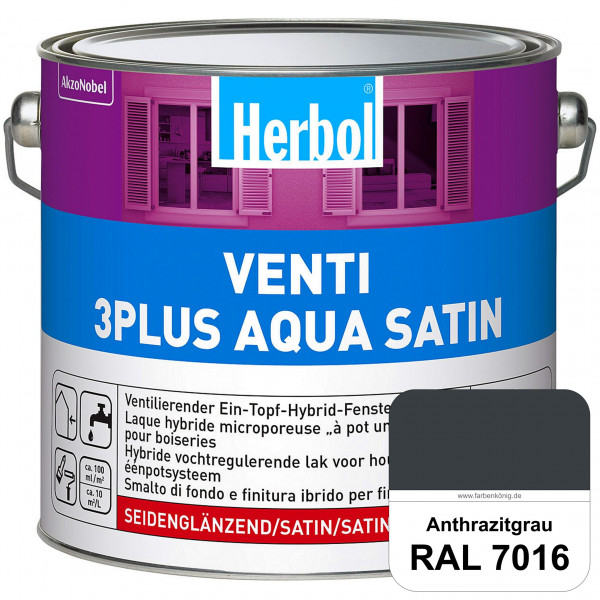 Venti 3Plus Aqua Satin (B-Ware) - 2,5 Liter (RAL 7016 Anthrazitgrau)