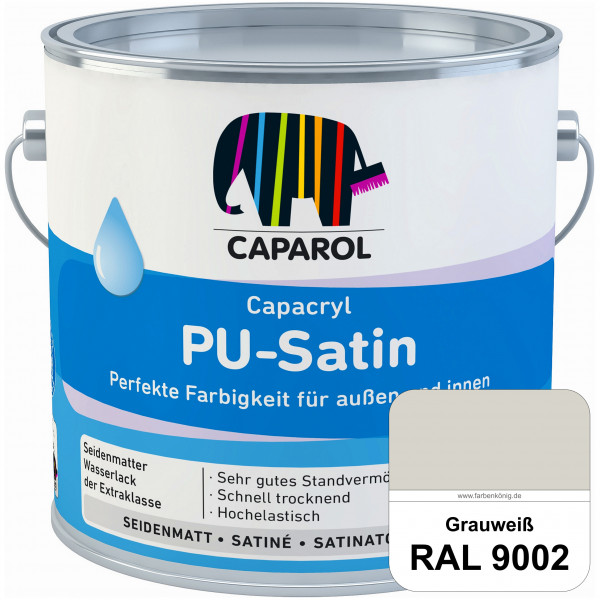 Capacryl PU-Satin (RAL 9002 Grauweiß) hochwertige Zwischen-/ Schluss­lackierungen für grundierte Hol