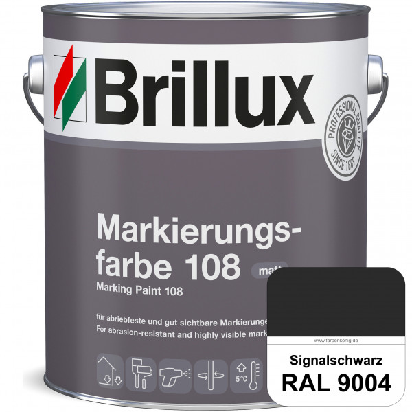 Markierungsfarbe 108 (RAL 9004 Signalschwarz) Markierungsfarbe für Asphalt, Betonböden, Zementestric