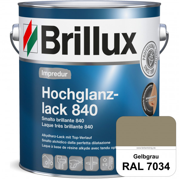 Impredur Hochglanzlack 840 (RAL 7034 Gelbgrau) für Holz- und Metallflächen (löselmittelhaltig) innen