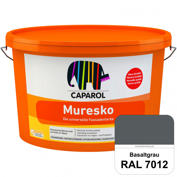 Muresko (RAL 7012 Basaltgrau) Silanisierte Reinacrylat-Fassadenfarbe auf SilaCryl®-Basis