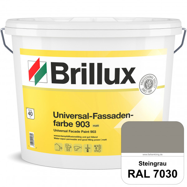 Universal-Fassadenfarbe 903 (RAL 7030 Steingrau) wetterbeständige, sehr gut füllende & spannungsarme