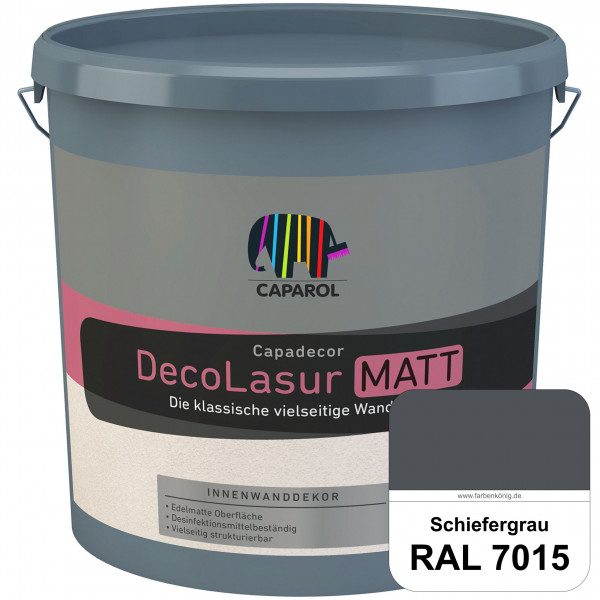 Capadecor DecoLasur Matt (RAL 7015 Schiefergrau) Matte Lasurfarbe auf Dispersionsbasis (innen)