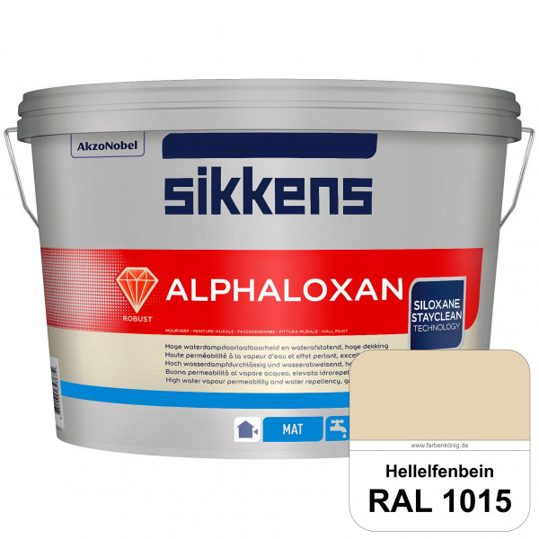 Alphaloxan (RAL 1015 Hellelfenbein) Professionelle Siliconharz-Fassadenfarbe (außen)