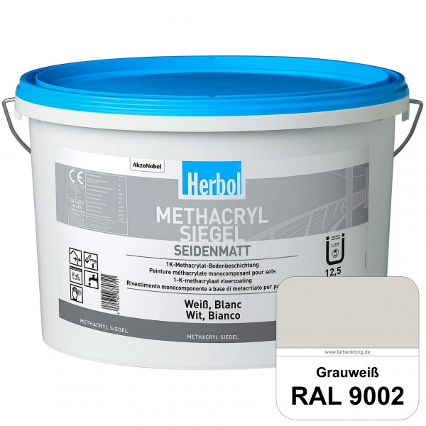 Methacryl Siegel (RAL 9002 Grauweiß) seidenmatte 1K-Beschichtung Böden (Innen & Außen)