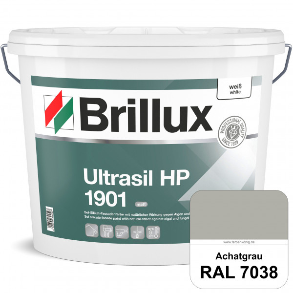 Ultrasil HP 1901 Silikat-Fassadenfarbe (RAL 7038 Achatgrau) Sol-Silikat-Fassadenfarbe ohne Biozidzus