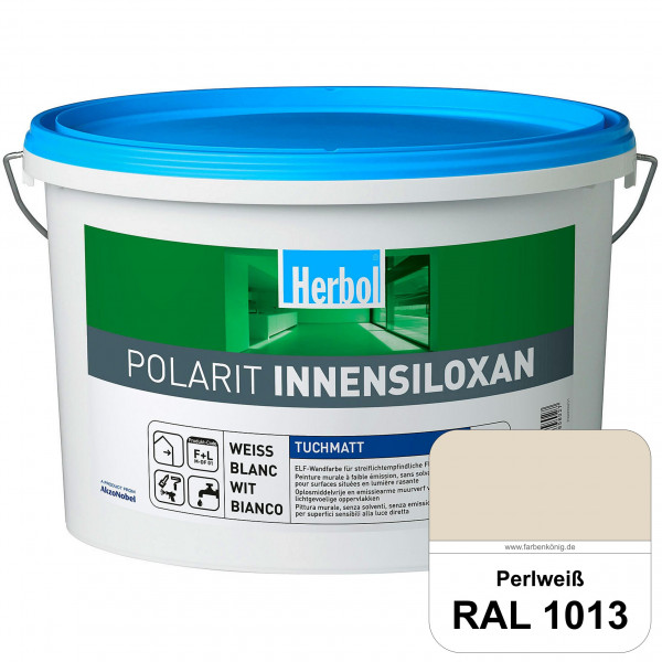 Polarit Innensiloxan (RAL 1013 Perlweiß) Die Mineralmatte mit Super-Flächenwirkung für streiflichtem