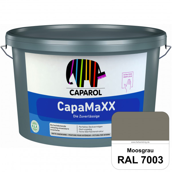 CapaMaXX (RAL 7003 Moosgrau) tuchmatte Innenfarbe mit hohem Deckvermögen und Ergiebigkeit