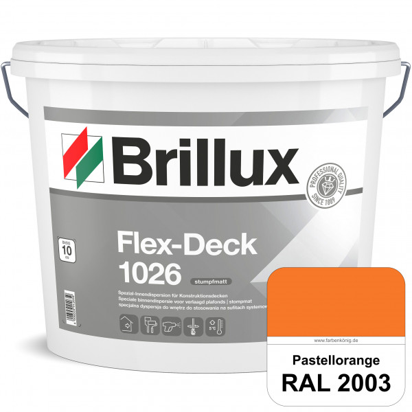 Flex-Deck ELF 1026 (RAL 2003 Pastellorange) Hochwertige Innendispersion für Decken mit Installatione