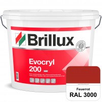Evocryl 200 (RAL 3000 Feuerrot) Verschmutzungsunempfindliche 100% Reinacrylat Fassadenfarbe