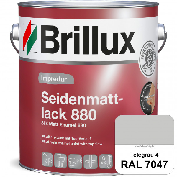 Impredur Seidenmattlack 880 (RAL 7047 Telegrau 4) für Holz- oder Metallflächen innen & außen