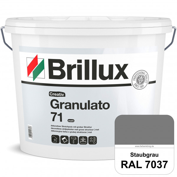 Creativ Granulato 71 (RAL 7037 Staubgrau) Verarbeitungsfertige, quarzgefüllte Dispersionsfarbe für d