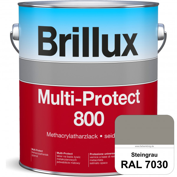 Multi-Protect 800 (RAL 7030 Steingrau) seidenmatter, hoch wetterbeständiger Methacrylatharzlack, für