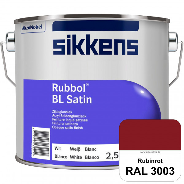 Rubbol BL Satin (RAL 3003 Rubinrot) hochelastischer & seidenglänzender Lack (wasserbasiert) innen &