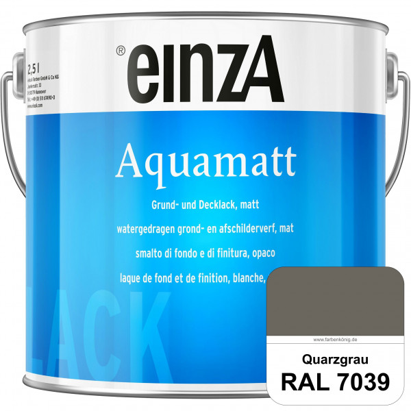 einzA Aquamatt (RAL 7039 Quarzgrau) Wasserverdünnbare Vorstreichfarbe & matte Lackfarbe