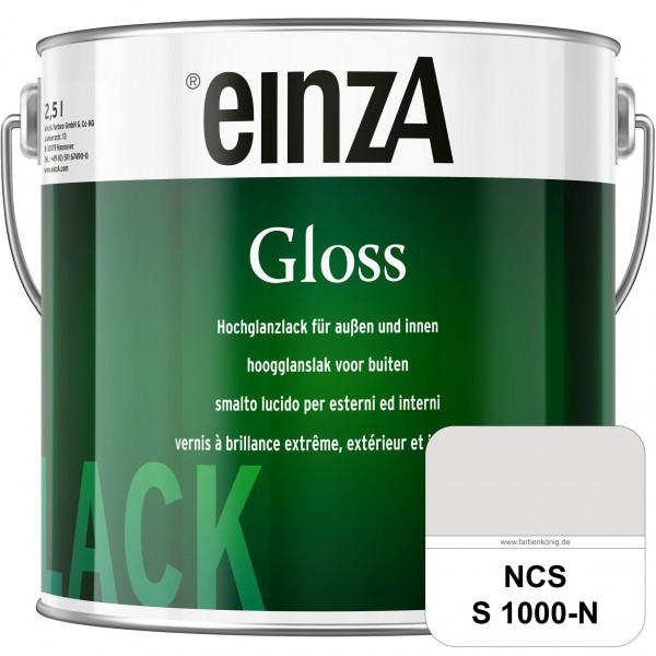 einzA Gloss (NCS S 1000-N) Hochwertiger Alkydharzlack in Premium-Qualität, hochglänzend.