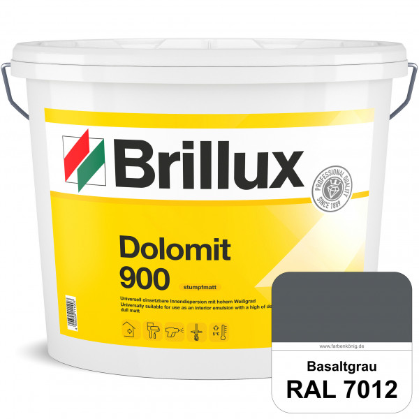 Dolomit 900 (RAL 7012 Basaltgrau) stumpfmatte Innen-Dispersionsfarbe mit gutem Deckvermögen