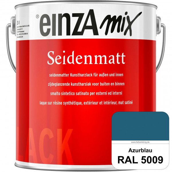 einzA Seidenmatt (RAL 5009 Azurblau) Lösemittelhaltiger Seidenmattlack