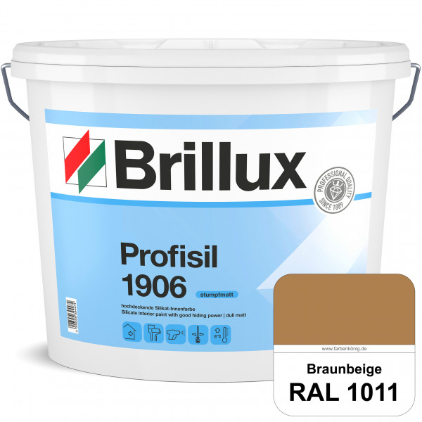 Profisil 1906 Silikat-Innenfarbe (RAL 1011 Braunbeige) stumpfmatte Innenfarbe für Allergiker nach DI