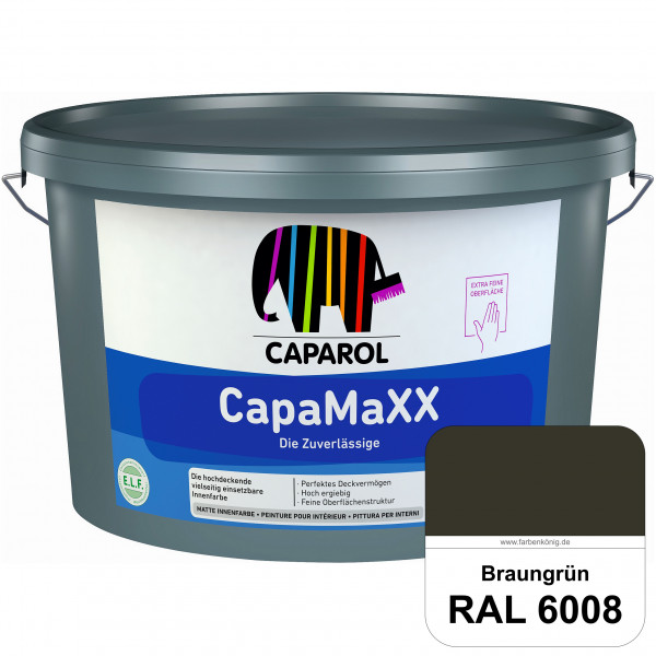 CapaMaXX (RAL 6008 Braungrün) tuchmatte Innenfarbe mit hohem Deckvermögen und Ergiebigkeit