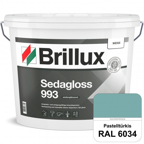 Sedagloss 993 (RAL 6034 Pastelltürkis) seidenglänzende Innendispersion für hoch strapazierfähige & g