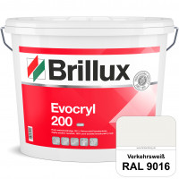Evocryl 200 (RAL 9016 Verkehrsweiß) Verschmutzungsunempfindliche 100% Reinacrylat Fassadenfarbe