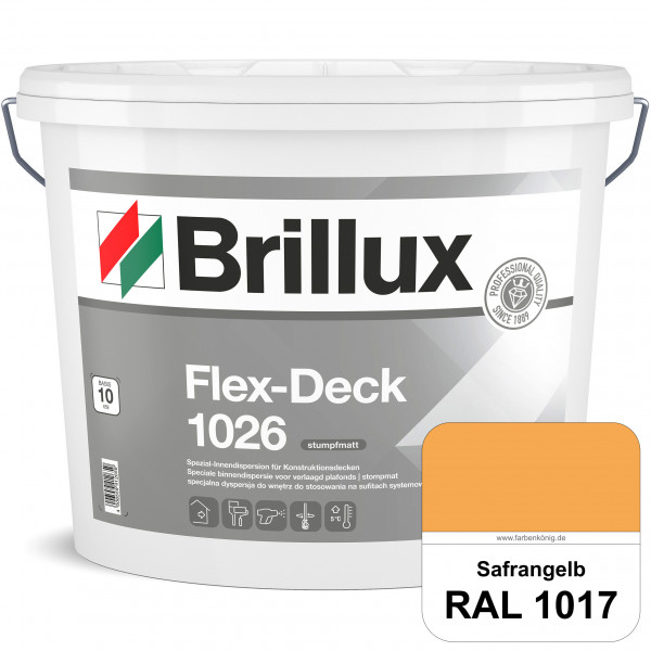 Flex-Deck ELF 1026 (RAL 1017 Safrangelb) Hochwertige Innendispersion für Decken mit Installationen &