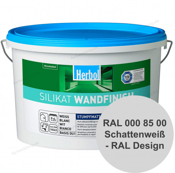 Silikat WandFinish (B-Ware) - 12,5 Liter (RAL 000 85 00 Schattenweiß - RAL Design)