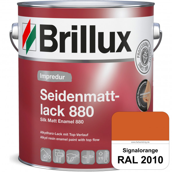 Impredur Seidenmattlack 880 (RAL 2010 Signalorange) für Holz- oder Metallflächen innen & außen