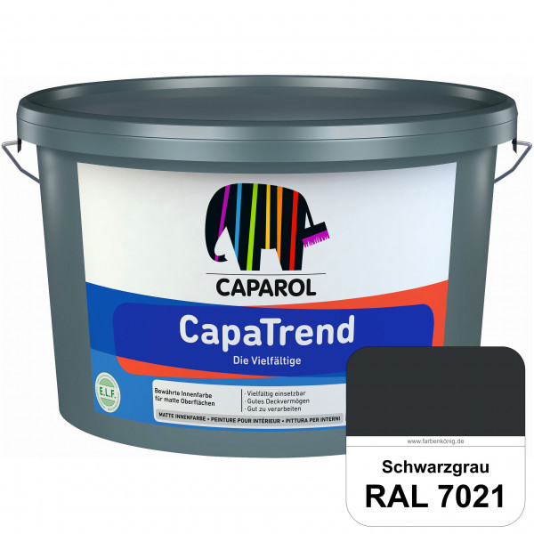 CapaTrend (RAL 7021 Schwarzgrau) matte hochdeckende Dispersionsfarbe für den Innenbereich