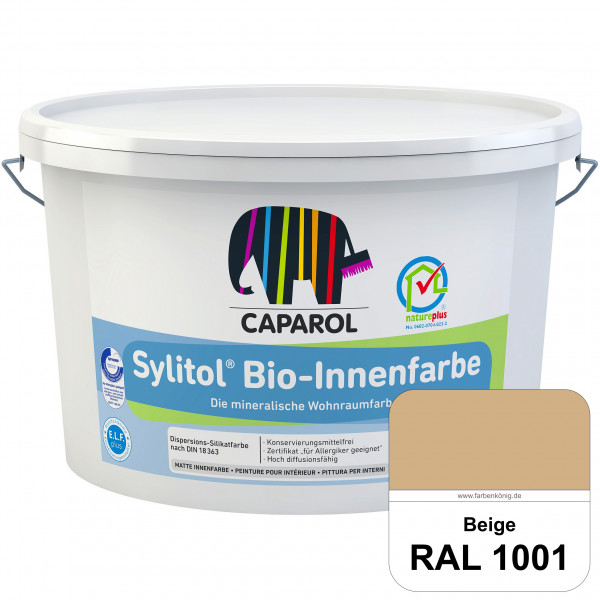 Sylitol® Bio-Innenfarbe (RAL 1001 Beige) Innenfarbe auf Silikatbasis ? für Allergiker