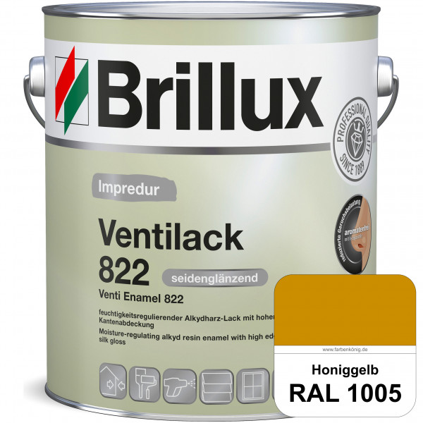 Impredur Ventilack 822 (RAL 1005 Honiggelb) Seidenglanzlack (lösemittelhaltig) Fenster & Türen innen