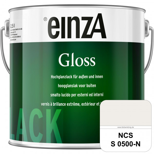 einzA Gloss (NCS S 0500-N) Hochwertiger Alkydharzlack in Premium-Qualität, hochglänzend.