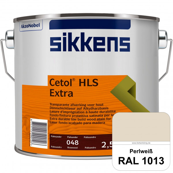 Cetol HLS Extra (RAL 1013 Perlweiß) Dünnschichtlasur für außen mit EXTRA Witterungsschutz