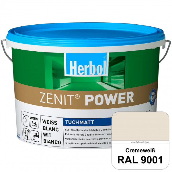 Herbol Zenit Power (RAL 9001 Cremeweiß) Superdeckende ELF-Wandfarbe