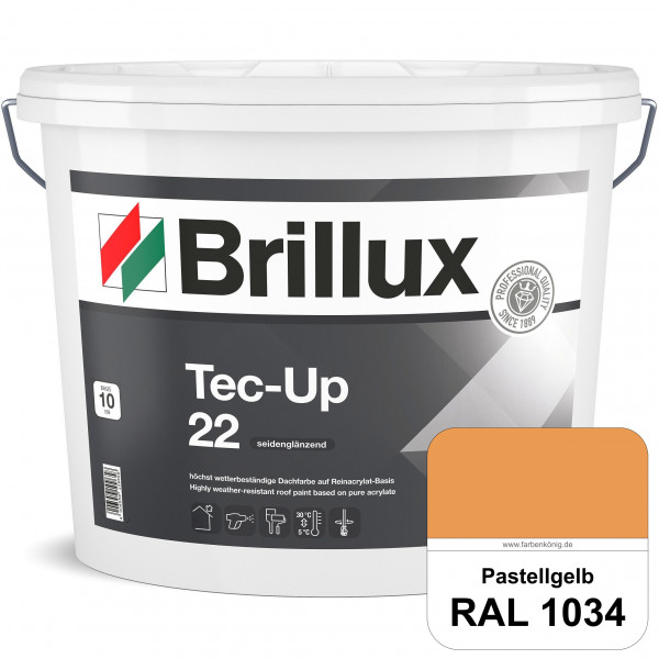 Tec-Up 22 (RAL 1034 Pastellgelb) Höchst wetterbeständige Dachfarbe auf Reinacrylat-Basis