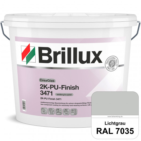 CreaGlas 2K-PU-Finish 3471 (RAL 7035 Lichtgrau) seidenglänzende 2K-Beschichtung für extrem robuste D