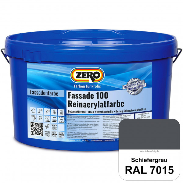 Fassade 100 Reinacrylatfarbe (RAL 7015 Schiefergrau)