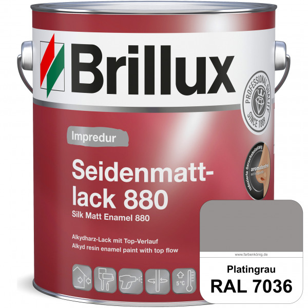 Impredur Seidenmattlack 880 (RAL 7036 Platingrau) für Holz- oder Metallflächen innen & außen