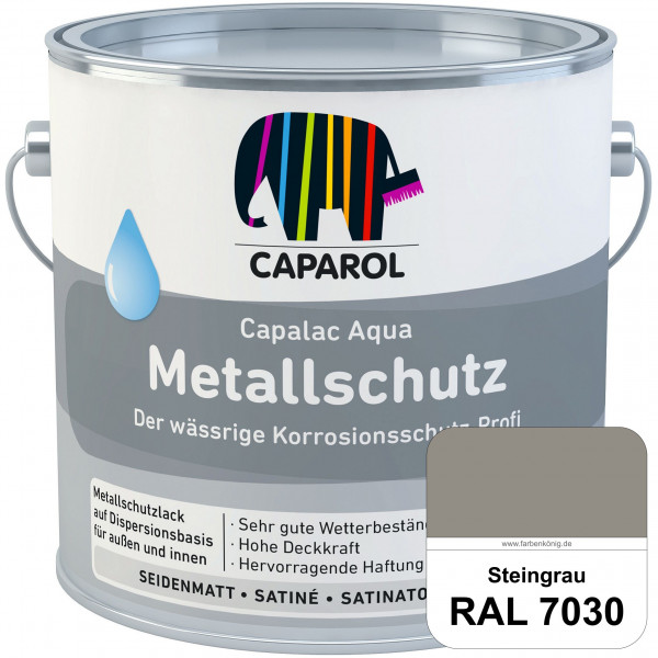 Capalac Aqua Metallschutz (RAL 7030 Steingrau) wasserbasierter Korrosionsschutz für Stahl & verzinkt