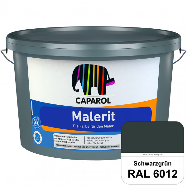 Malerit E.L.F. (RAL 6012 Schwarzgrün) matte Innenfarbe für Neu- & Renovierungsanstriche