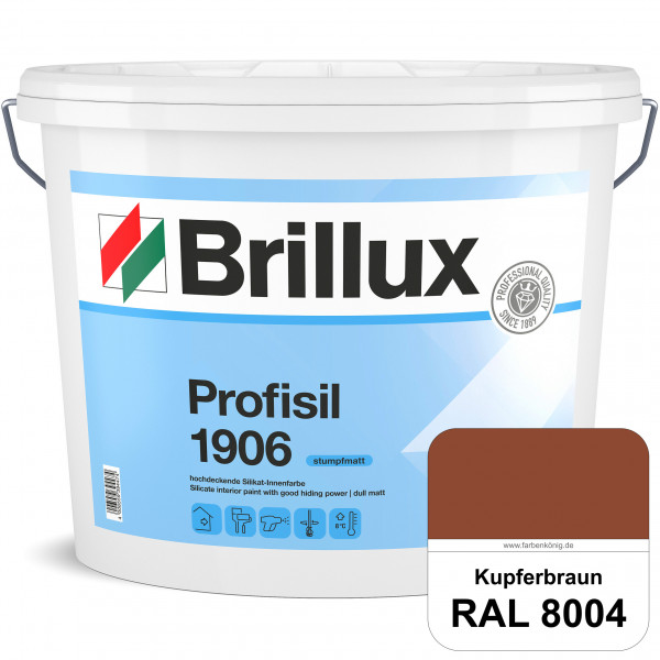 Profisil 1906 Silikat-Innenfarbe (RAL 8004 Kupferbraun) stumpfmatte Innenfarbe für Allergiker nach D