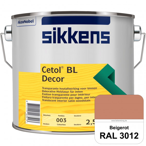 Cetol BL Decor (RAL 3012 Beigerot) wasserbasierte & seidenglänzende Dünnschichtlasur für innen