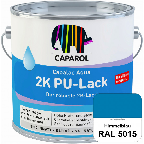 Capalac Aqua 2K PU-Lack (RAL 5015 Himmelblau) chemisch und mechanisch widerstandsfähige Lackierungen