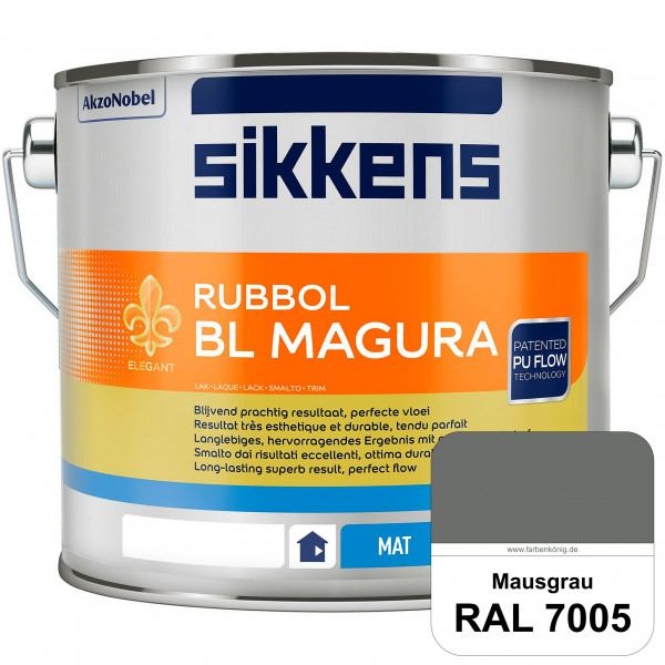 Rubbol BL Magura (RAL 7005 Mausgrau) matter PU-Lack (wasserbasiert) innen & außen