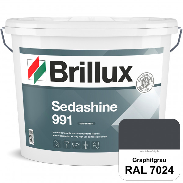 Sedashine 991 (RAL 7024 Graphitgrau) Seidenmatte Innendispersion für hoch strapazierfähige & gut rei